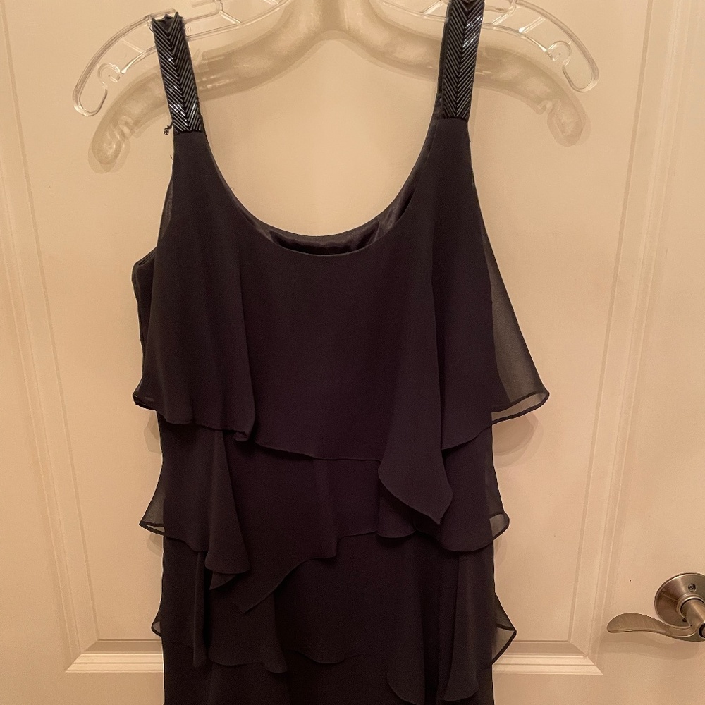 Calvin Klein Black Tiered A-Line Dress Size 2